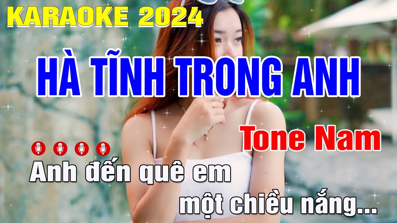 Hà Tĩnh Trong em Karaoke Tone Nam (G#m) Nhạc Sống | Trung Hiếu
