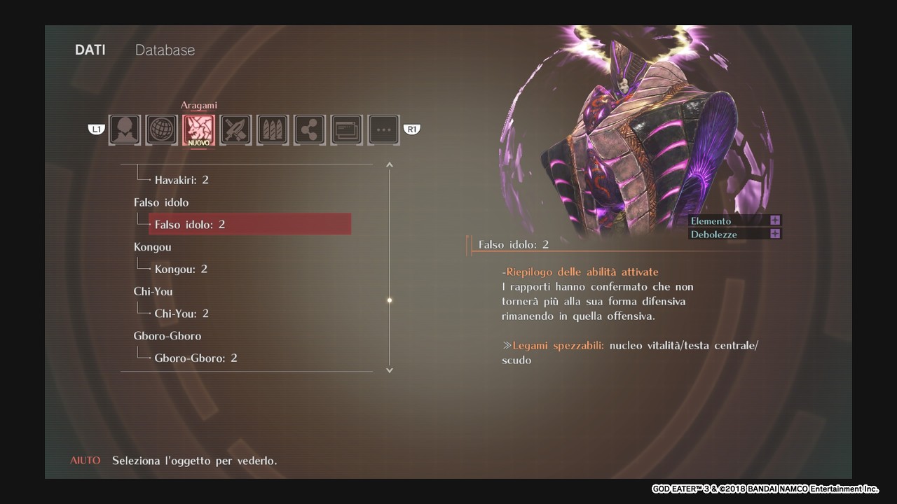 GOD EATER 3: Databasa - Falso Idolo