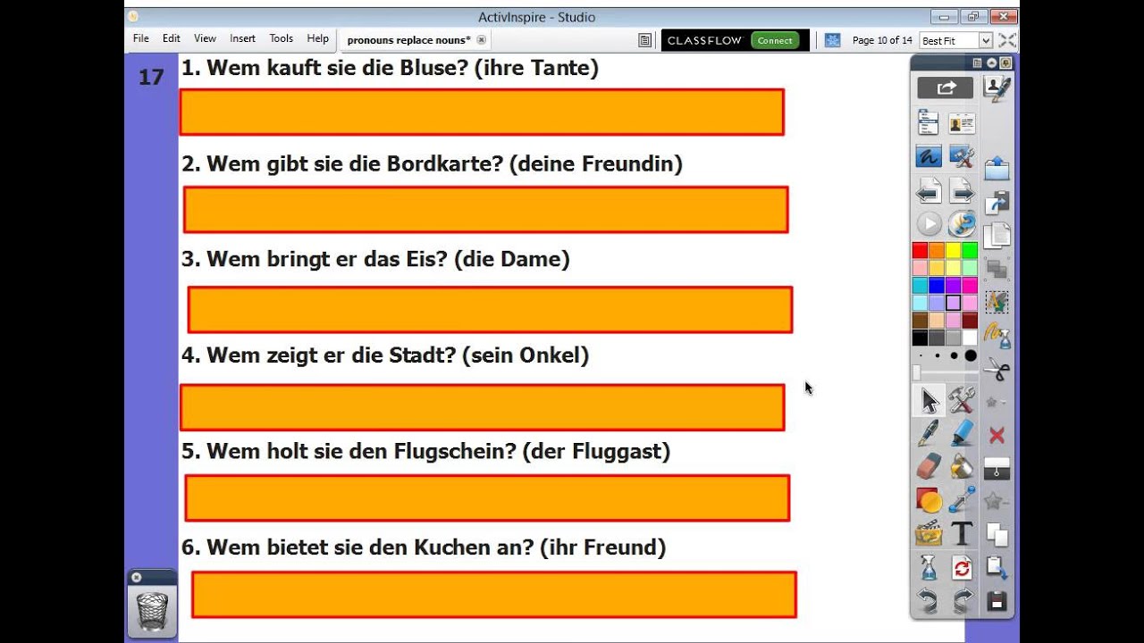 Replacing Nouns with Pronouns in German