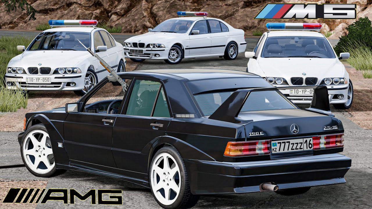 Lotu Şəmi  M5 vs Mafyalar Mersedes Amg 190   | Maşın Oyunları | BeamNG.Driver #malikbedelov