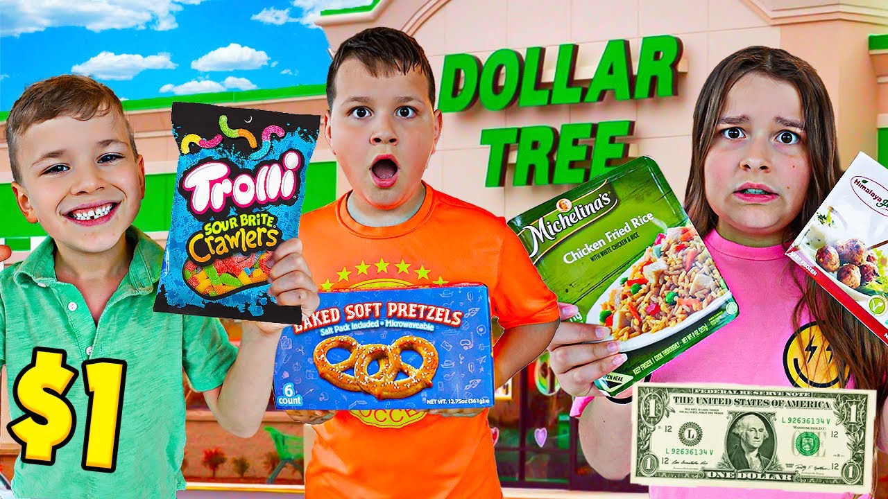 Eating ONLY Dollar Store Food For 24 HOURS!! | JKREW