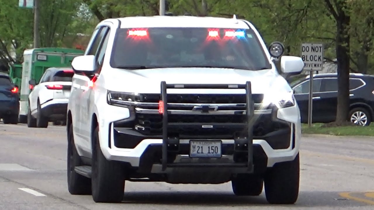 **4 UNITS & DUAL TONE** Glenview IL Police Dept Cars 2, 3, 10, & 1 Unknown Unit Responding Urgently