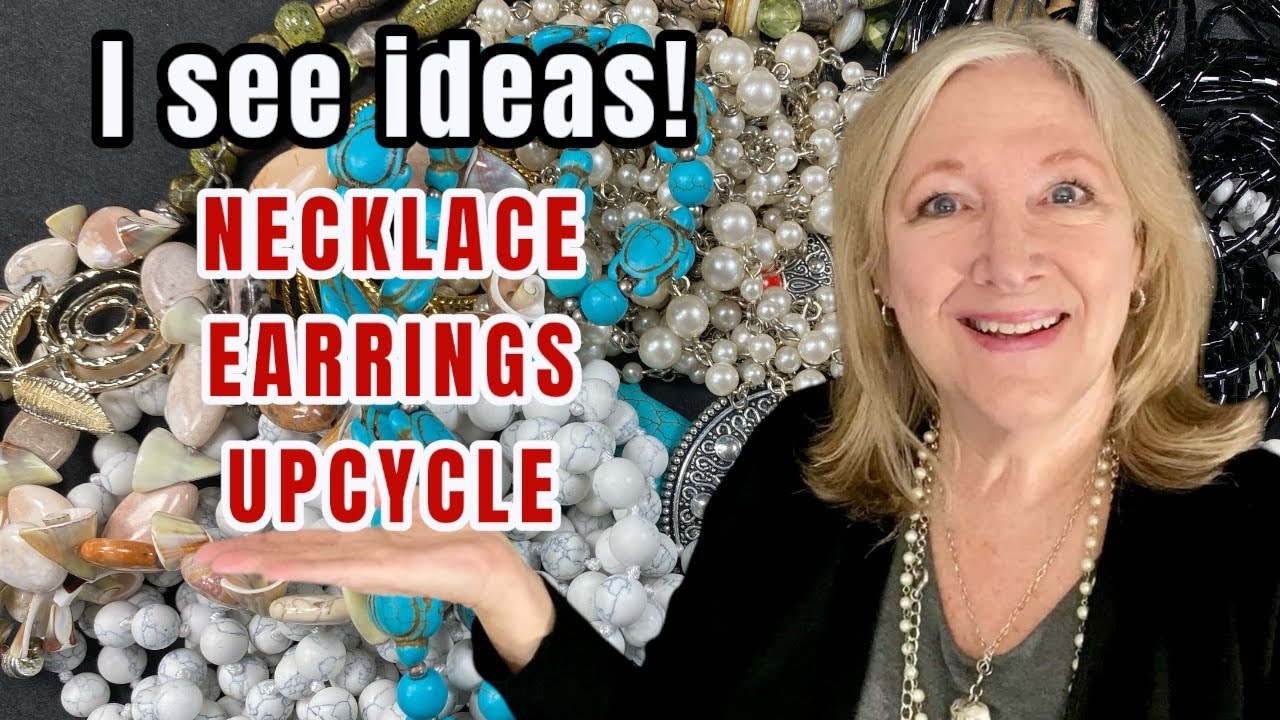 Make NECKLACE + EARRINGS Upcycle JEWELRY HAUL | Beginner Jewelry Making Fun DIY