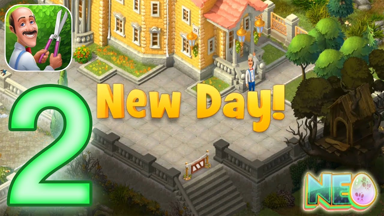 Gardenscapes: Gameplay Walkthrough Part 2 - Day 2 (iOS, Android)