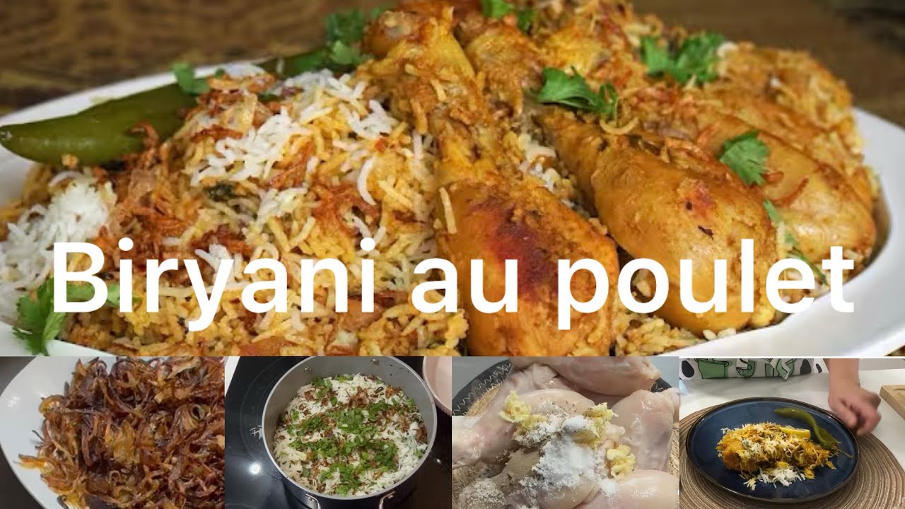 Biryanis au poulet à base de riz  ￼délicieux  facile à faire, 🍜 أسهل  برياني بالدجاج ￼