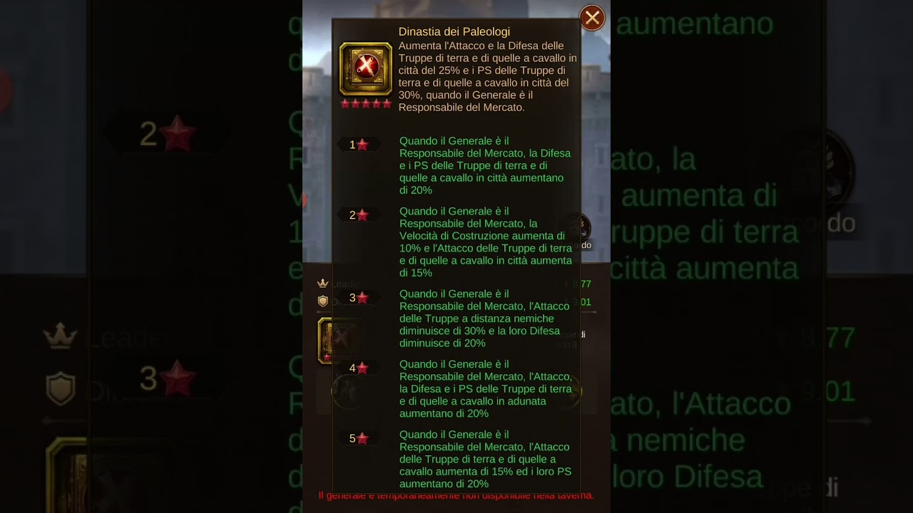 Michele VIII: generale responsabile del mercato di Evony