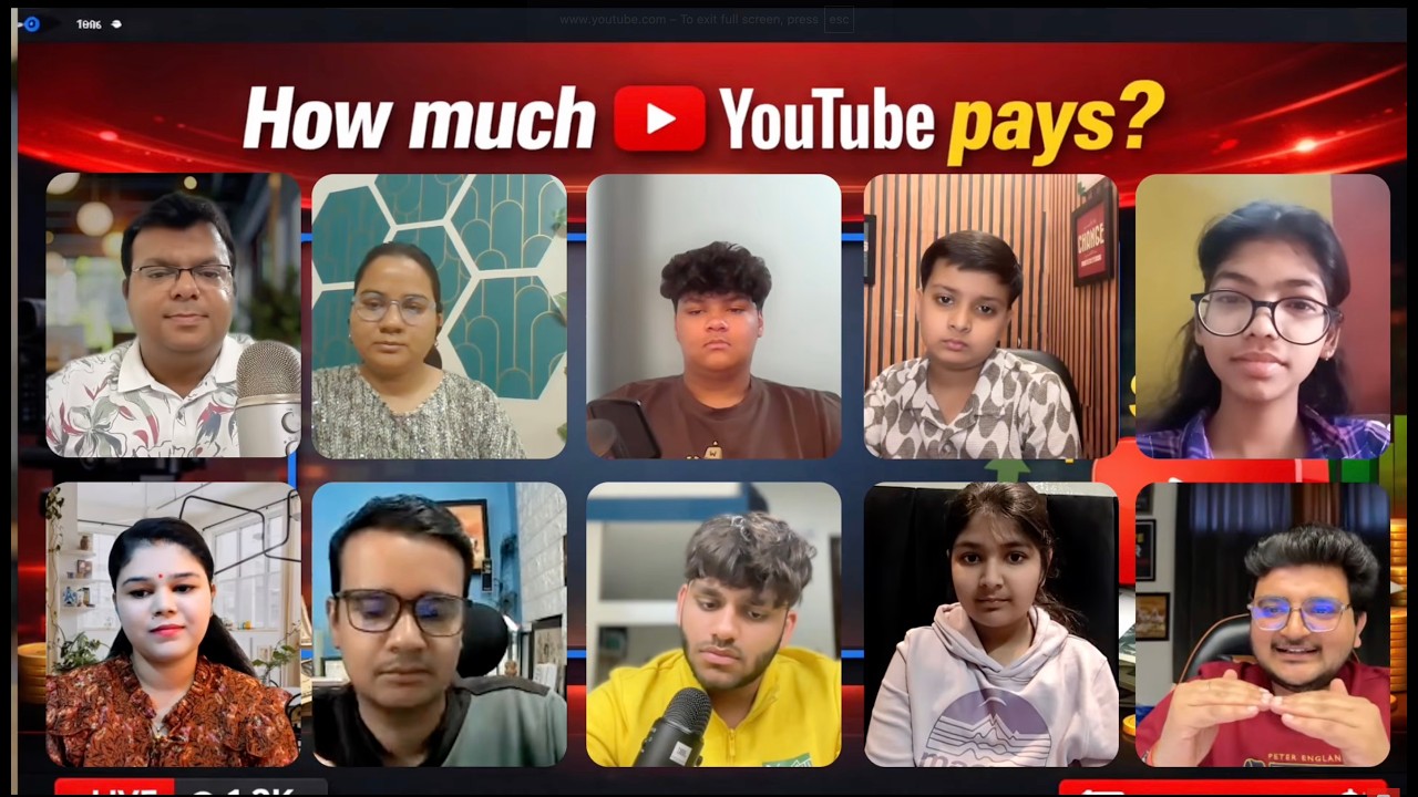 How much YouTube Pays? (Group Discussion)