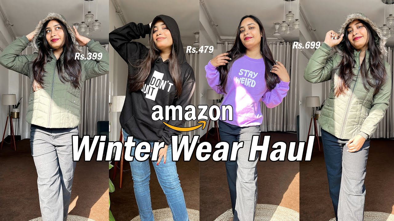 Huge Amazon Winter Haul 2022 | Trendy Jackets, Shweatshirts, Hoodies under 500 