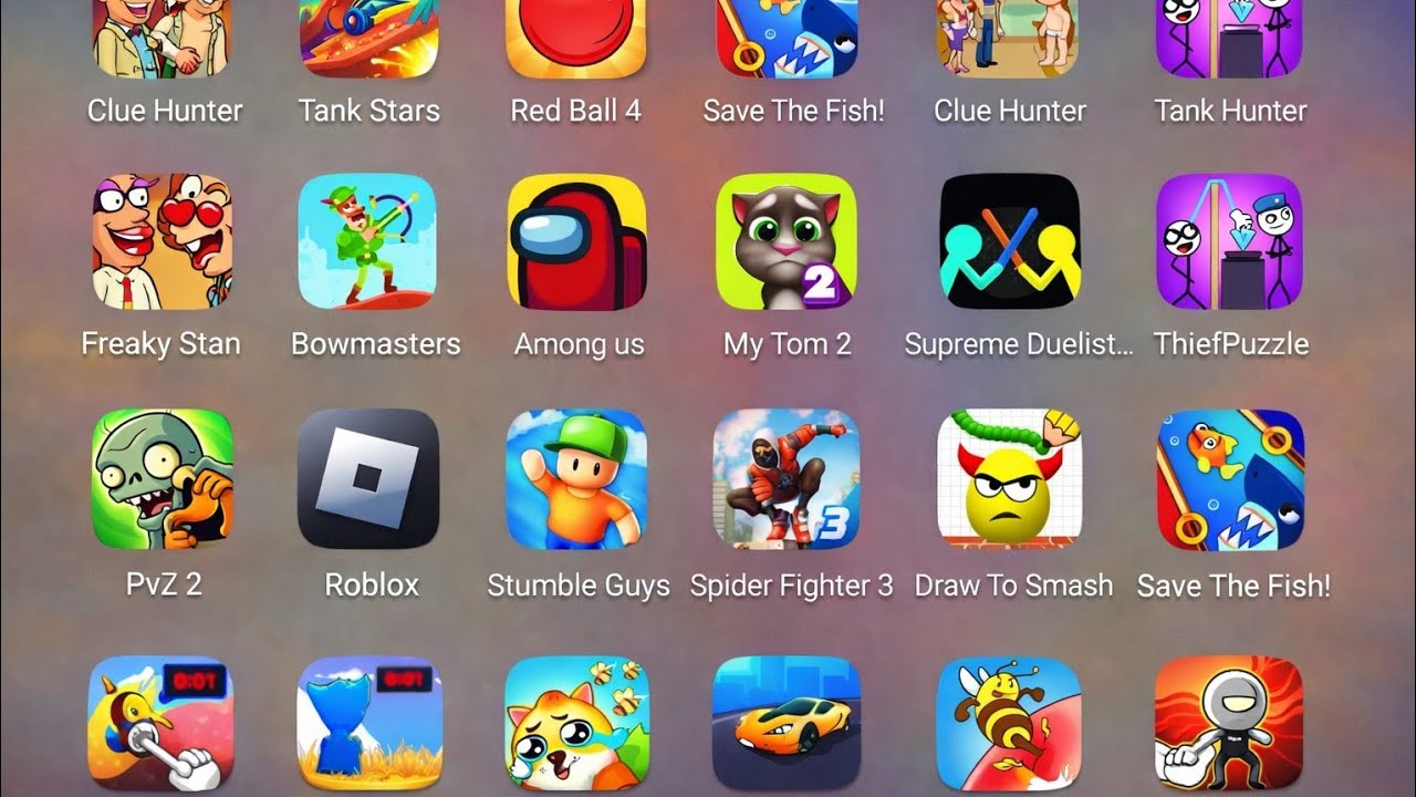 BAWMASTERS, ROBLOX, APPLE WORM, STUMBLE GUYS, HANTU BRAINROT, SAHUR, HILL CLIMB 2, REAL EXTREME