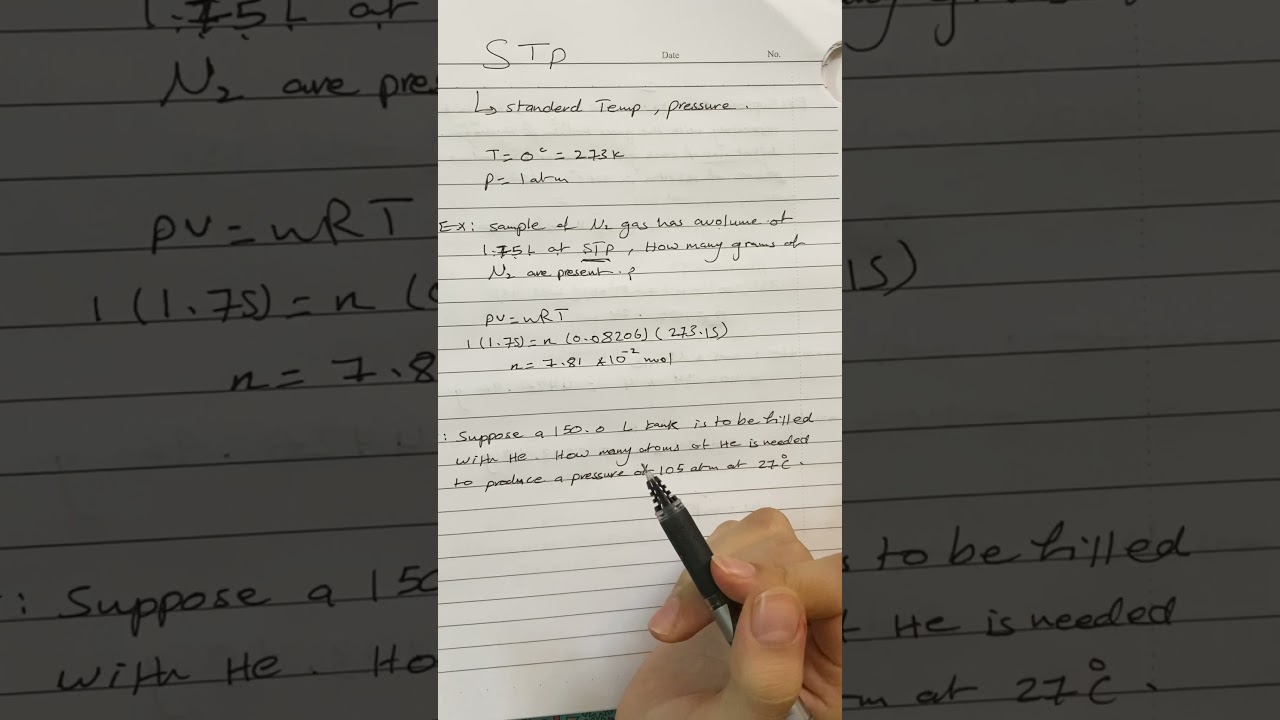 Standard Temperature Pressure (STP)