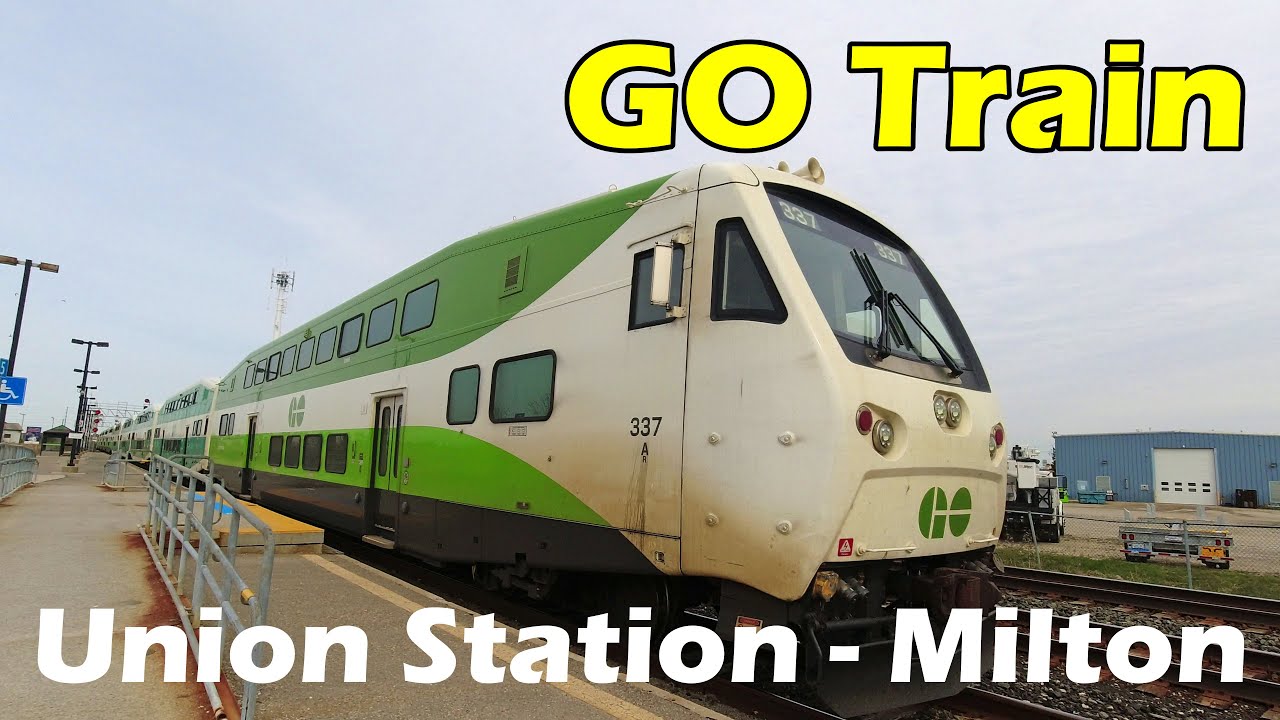 [4K] GO Transit Train Ride from Union Station to Milton GO (Duration 58min)