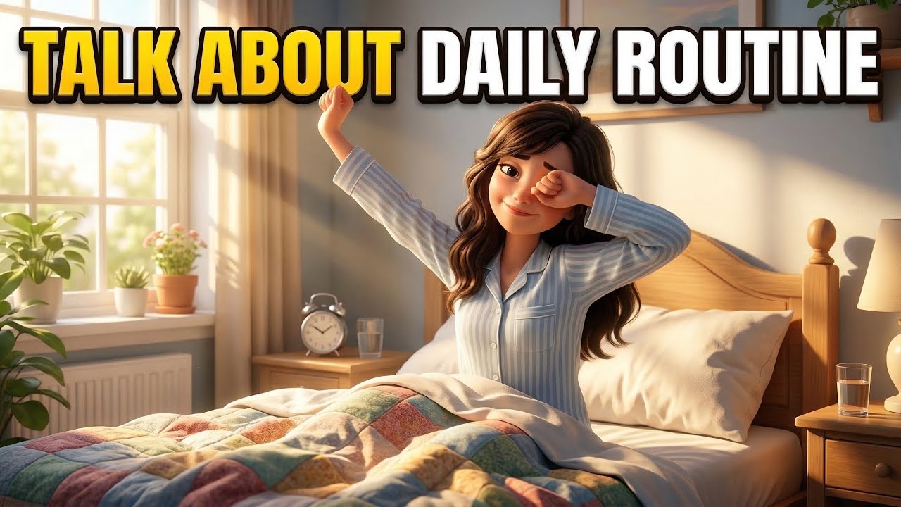 How to Talk About Your Daily Routine in English | Essential Phrases & Vocabulary for beginners A2-B1