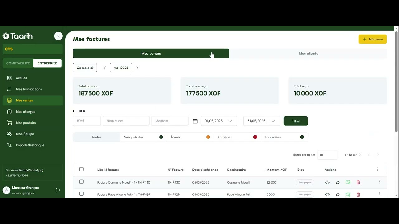 Créer une facture simplement avec Taarih – Démo de notre application de gestion comptable