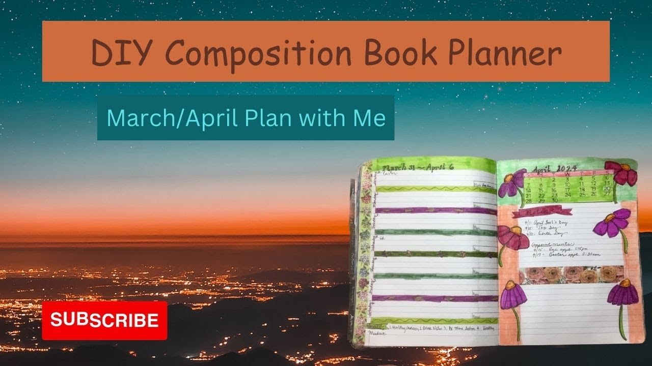 DIY Composition Book Planner - April Plan with Me - Week 1
