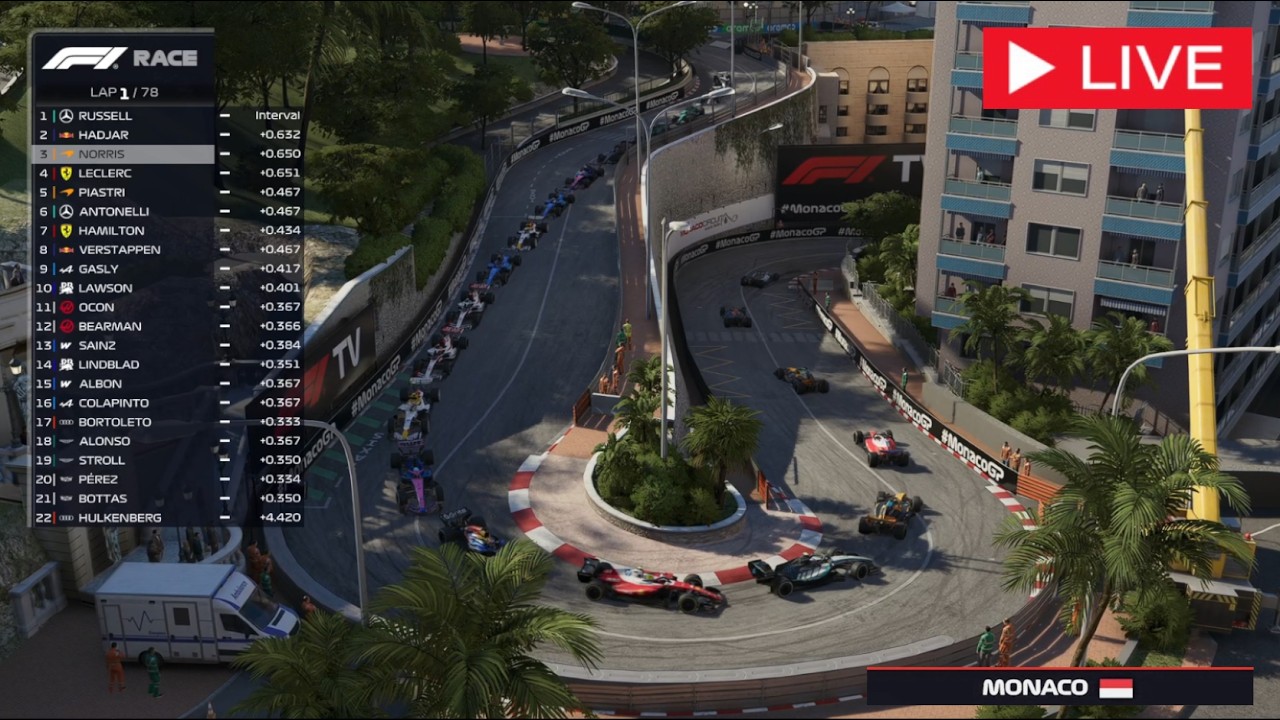 LIVE 🔴 F1 Monaco  Grand Prix 2026  / Full Race F1 26 Gameplay / Formula 1 26 AI Race Simulation!