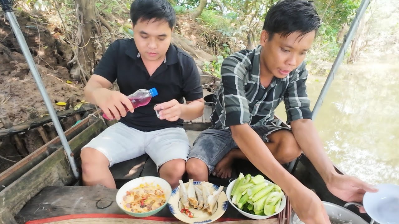 Câu tôm ở rạch bà dư và tô mắm chưng dã chiến | Khói Bếp - Tv 161