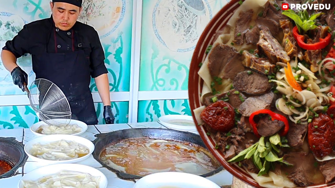 Узбекистан: Как в Ташкенте готовят Бешбармак-Beshbarmoq tayyorlash. Provedu. Ровшан Ходжиев. Проведу