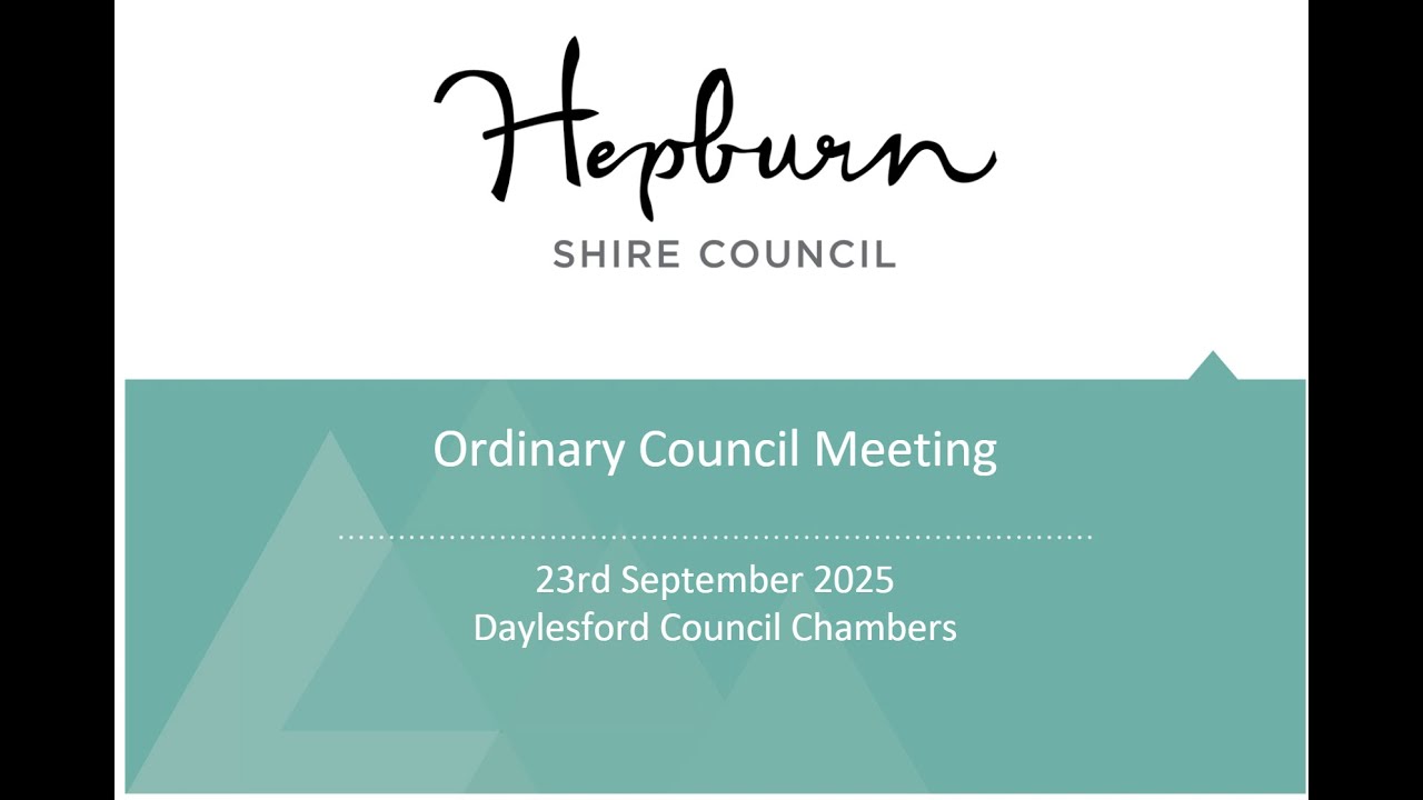 Ordinary Council Meeting 23rd September 2025