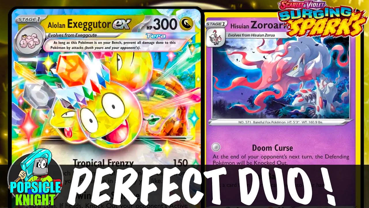 Alolan EXEGGUTOR ex : Instantly K.O. Anything w/ Hisuian ZOROARK ! PTCGL Gameplay (SURGING SPARKS)