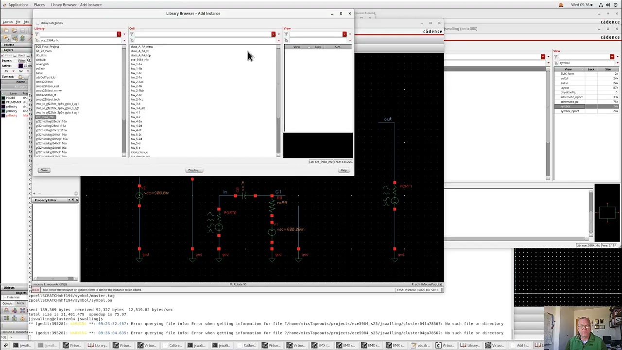 RFIC Layout - Class A PA - Inclusion of the MNW Symbol in the Top Level Schematic