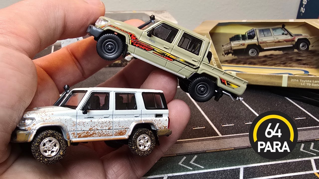 Good but room for improvement. Diecast Muddy Toyota Land Cruiser, Para64. 1/64 scale.