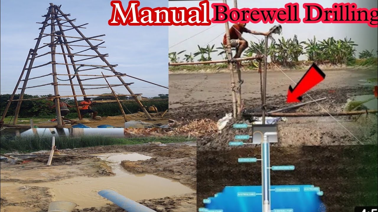 Borewell Drilling Manually/Hand Method Borewell Drilling/Borewell/