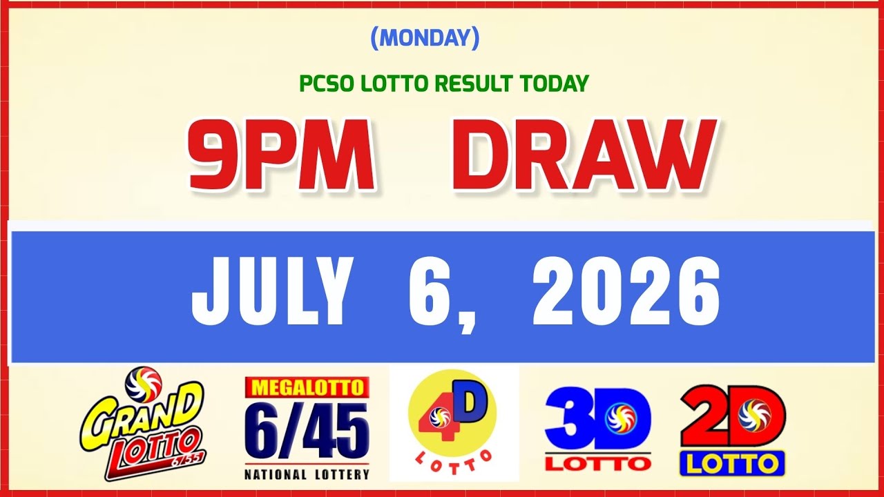 Lotto Results Today 9pm Draw July 6 2026 PCSO