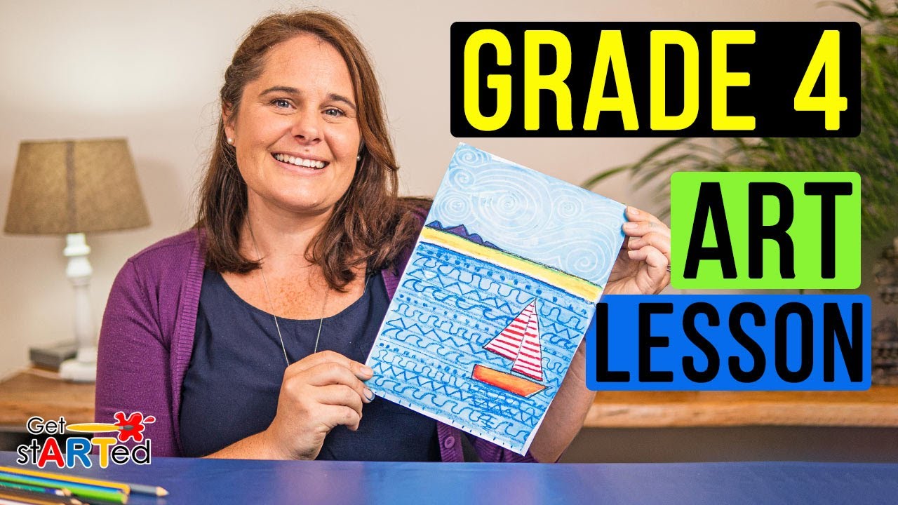 How to Draw a Sailboat with Oil Pastels   Art Tutorial for Grade 4 with Get stARTed