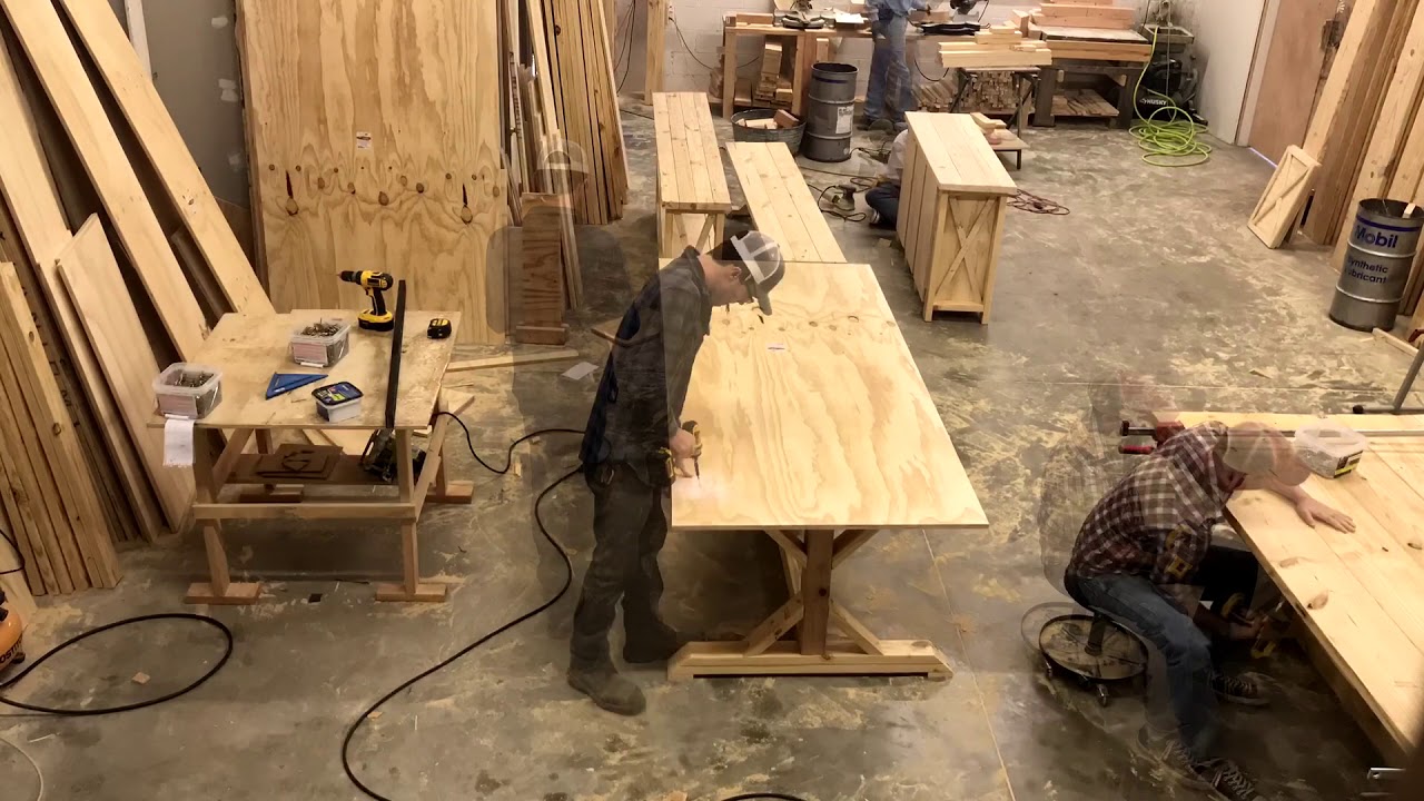 Building A Trestle Table! ( Time-Lapse )