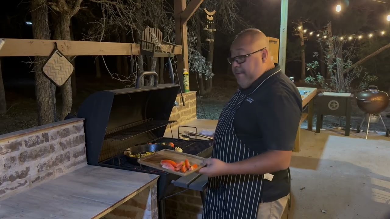 Fajitas de Camaron a la parrilla,