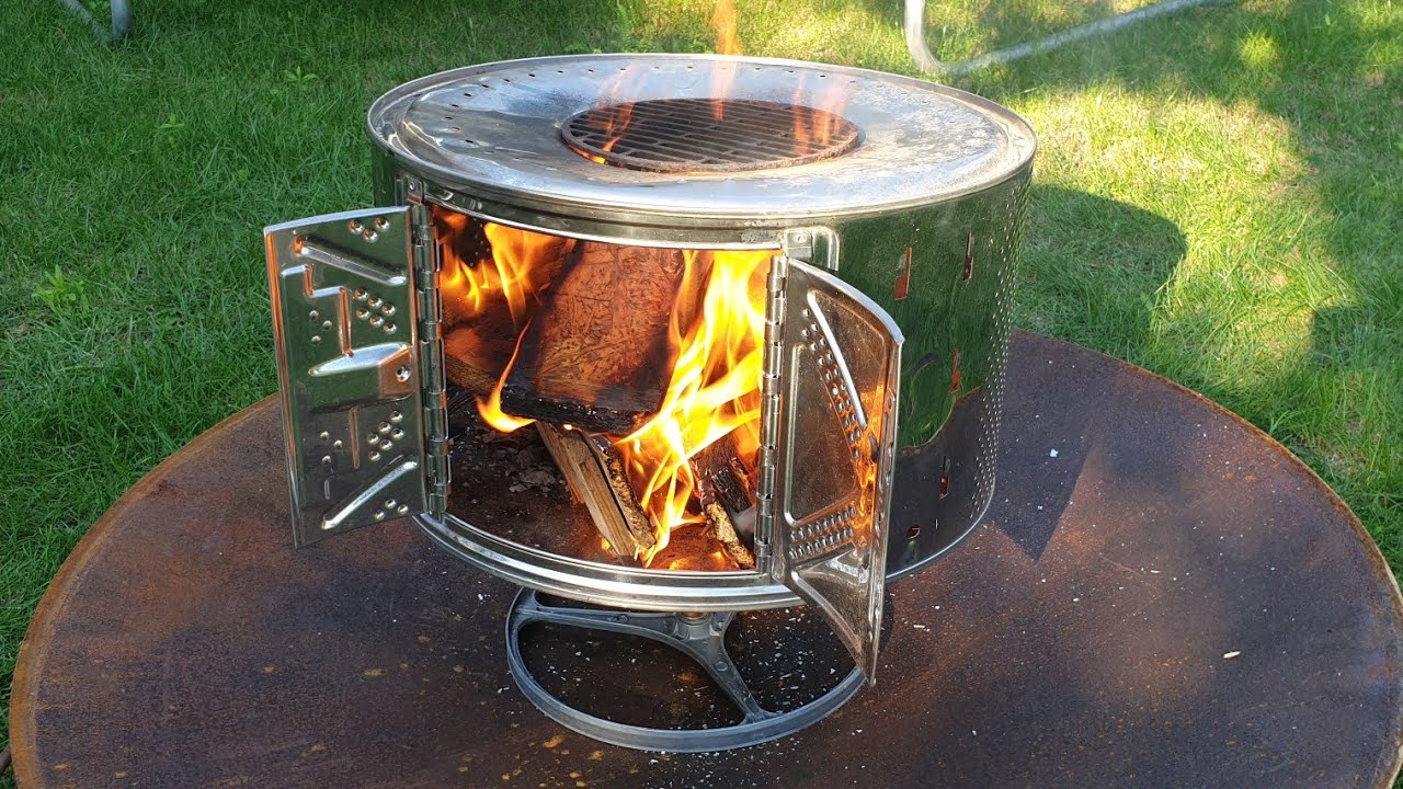 DIY - Waschmaschinentrommel - Feuertonne 🔥 Feuerschale, Grill