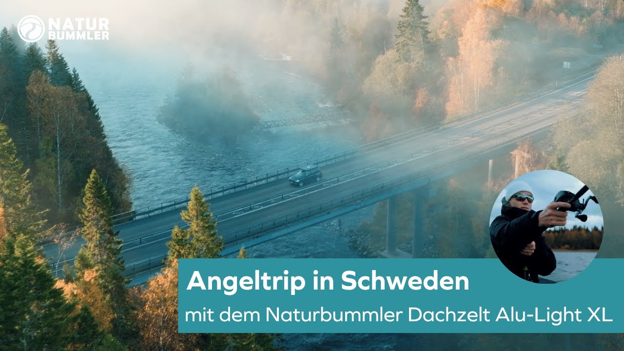 Tauche ein in die unberührte Wildnis Schwedens🎣 I Angeltrip mit Naturbummler Dachzelt Alu-Light XL⛺️