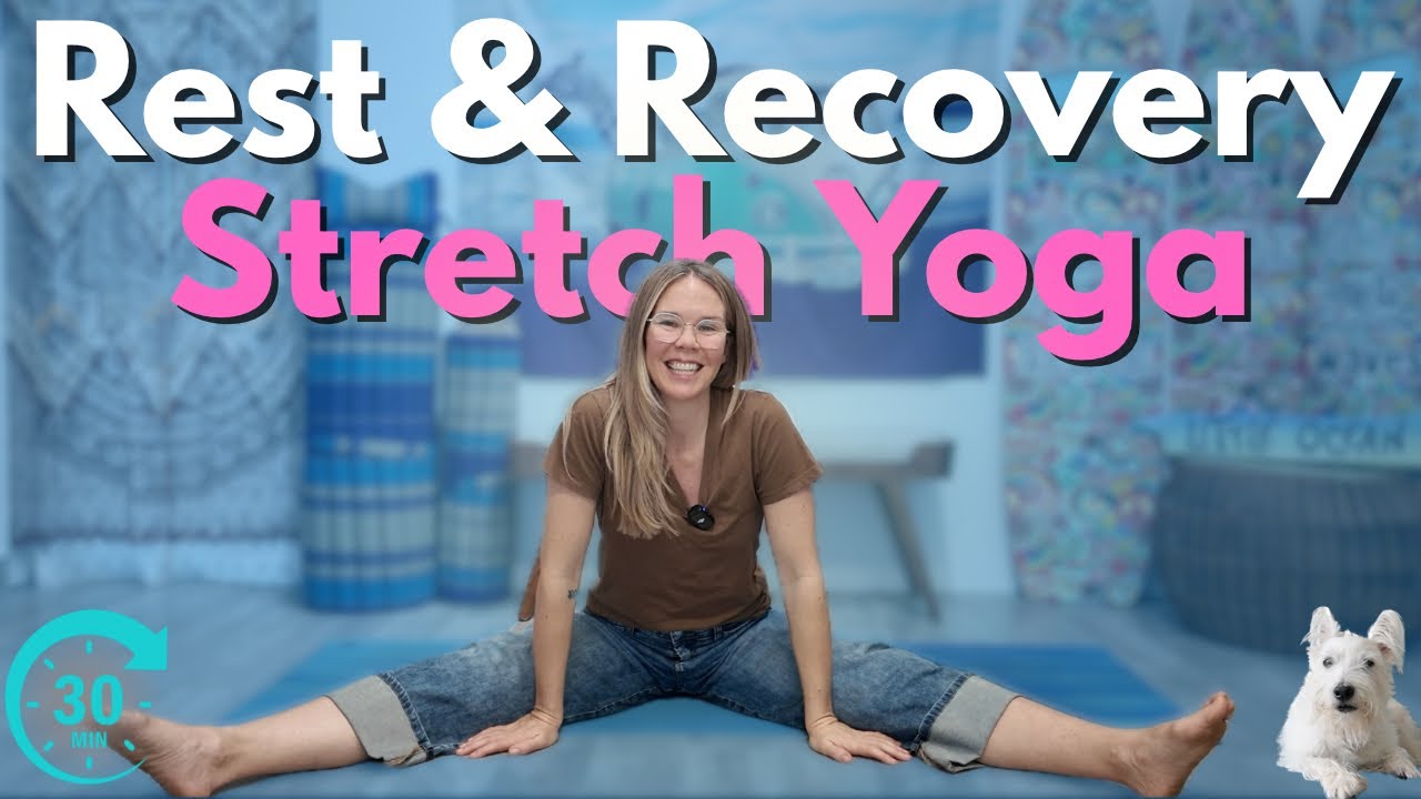 30-Min Rest & Recovery Stretch Yoga | Fully Reclined Practice with Wall & Bolster