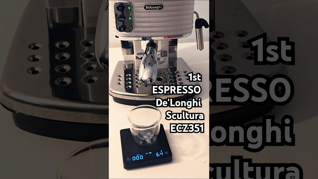 Delonghi ECZ351 Scultura : First Espresso Using This Vintage Cutie☕🖤#scultura  #delonghi #espresso