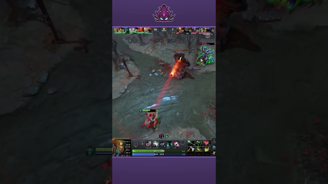 Phantom Assassin 200% Crit Chance Midlane Carry Build in 7.41b Dota 2