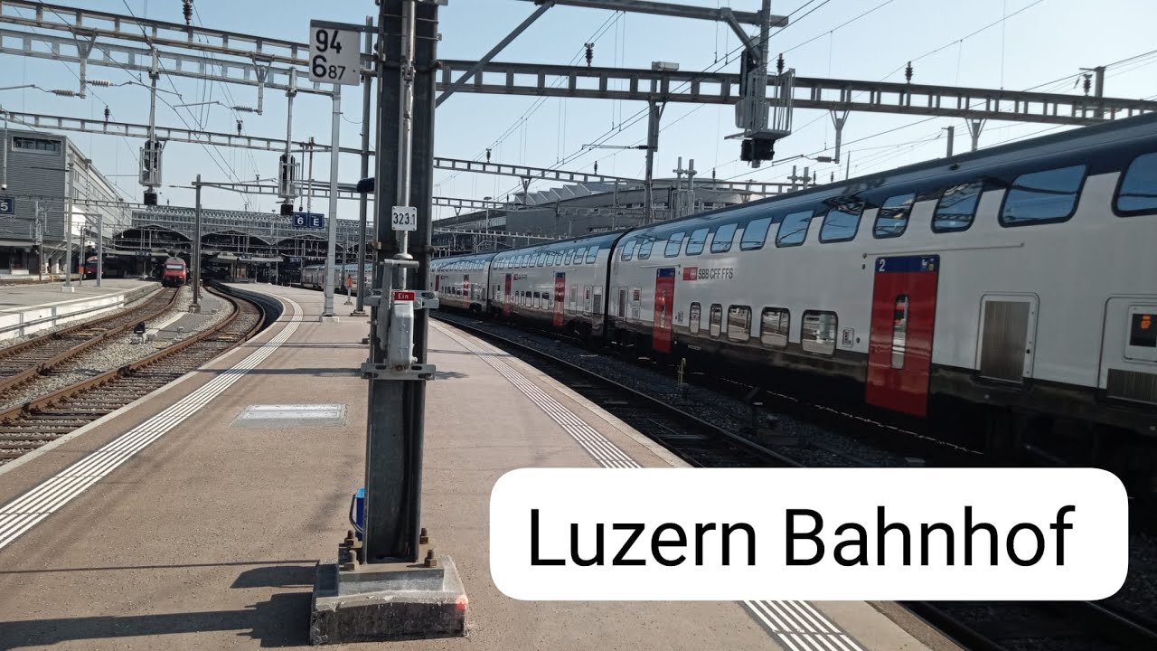 Bahnverkehr am Bahnhof Luzern