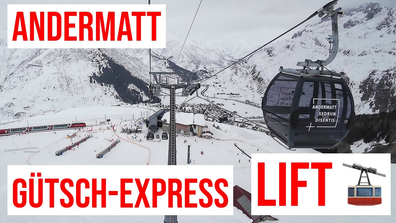 Andermatt, Gütsch-Express Gondola 🚠 (8-Seater) #1 🚠🇨🇭