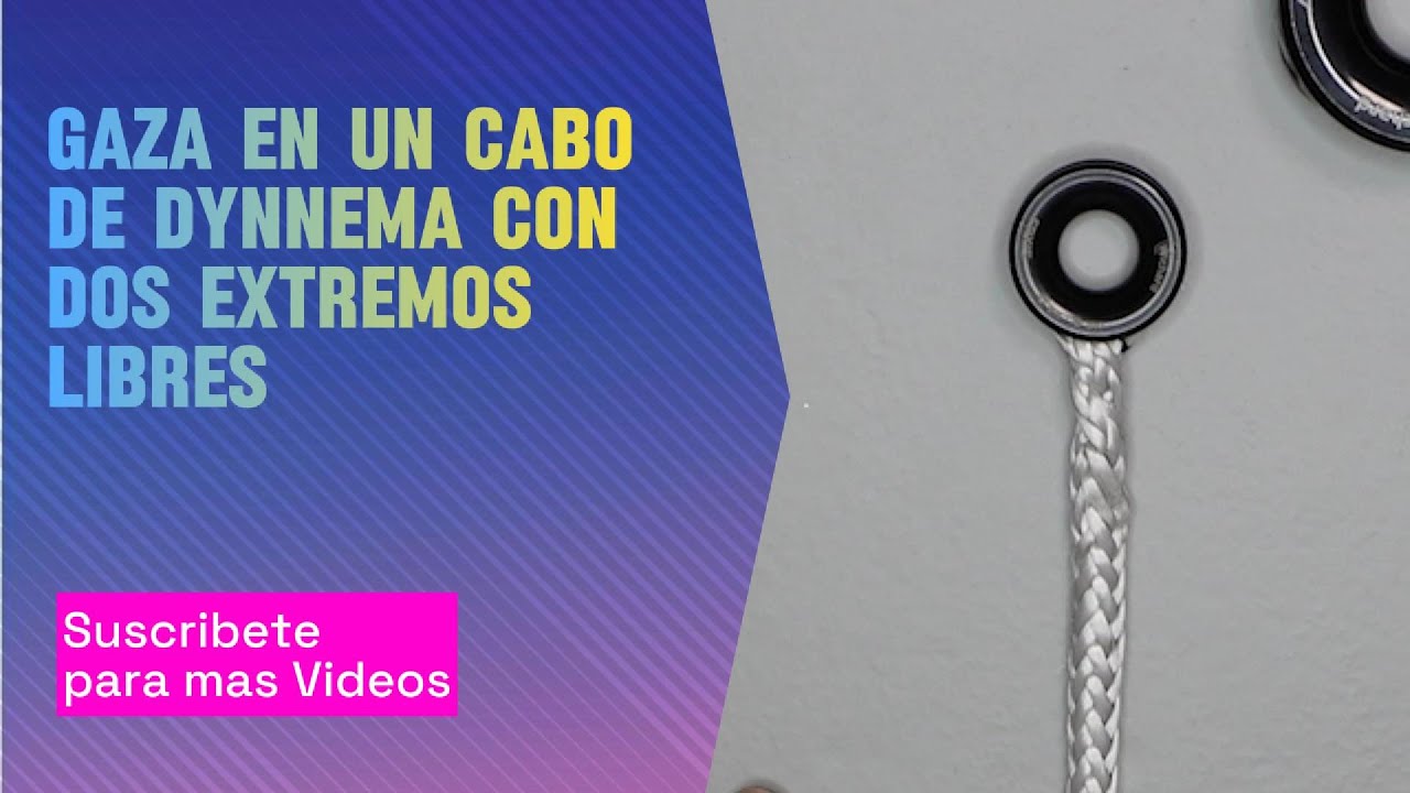 Gaza Dynnema 2 extremos libres / Lock splice in dynnema ropes #gaza #costurafacil #knot #nudos