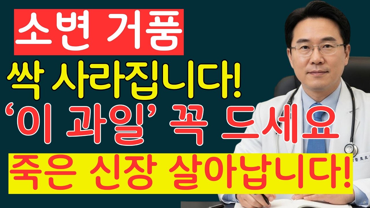 의사도 놀란 과일의 힘! 소변 거품 사라지고 신장이 되살아납니다