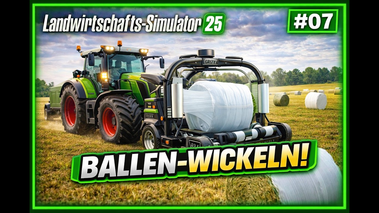 Landwirtschafts-Simulator 25 – Mega Farm #07: Ballen wickeln mit Courseplay! 🚜🔥