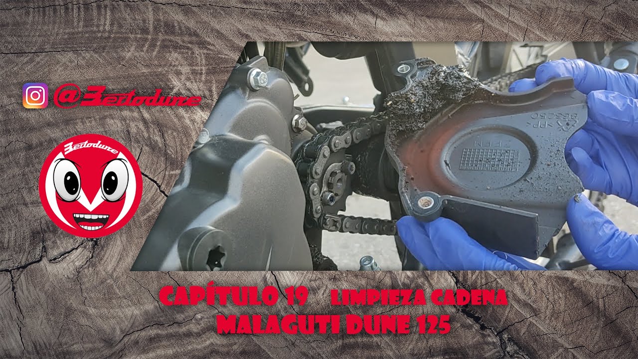 Capítulo 19. Limpieza cadena Malaguti Dune 125.