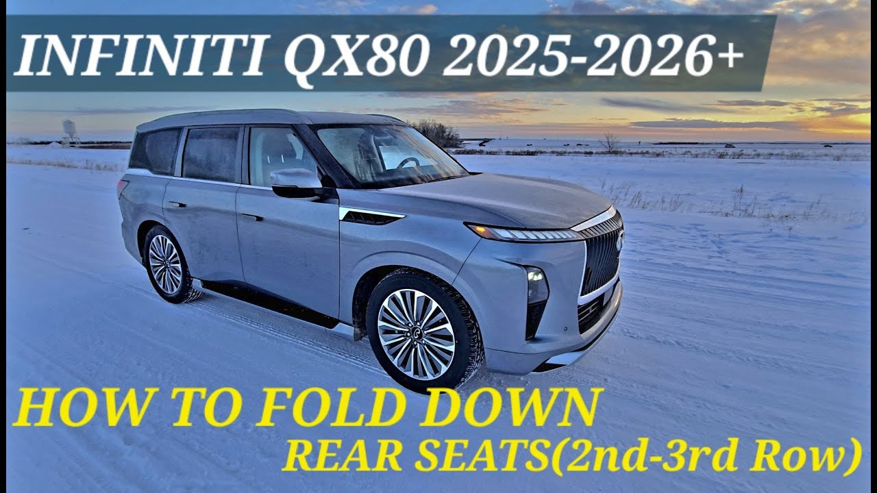 INFINITI QX80 (2025-2026+) How To Fold Down Rear Seats / 2nd & 3rd Row Spacious Cargo Area Available
