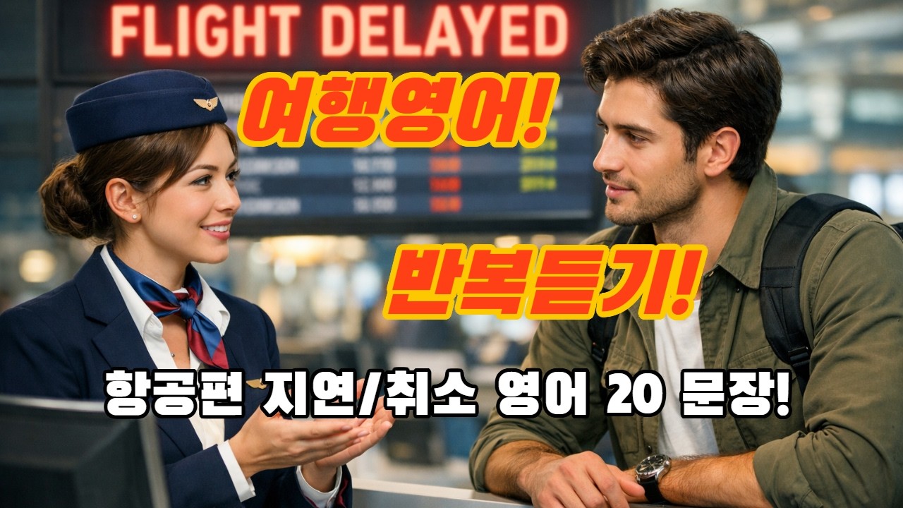 (여행영어)(Part36)항공편 지연되거나 취소됐을 때 필수 영어 20문장