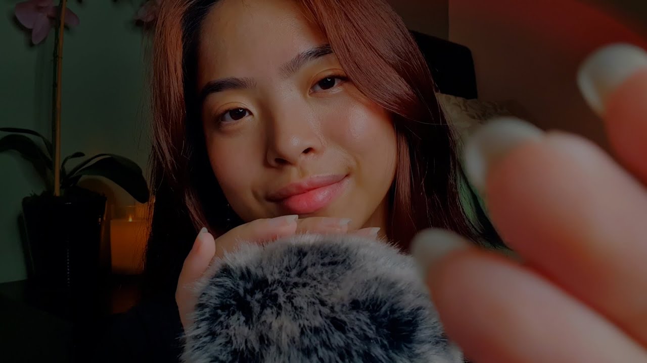 ASMR Soothing You To Sleep 🤍  Gentle Face Touching & Fluffy Mic Touching (No Talking)