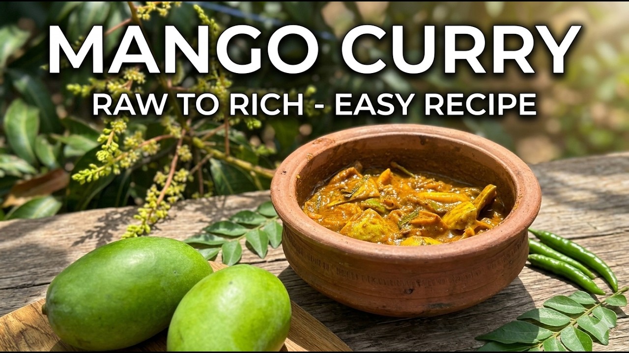 🥭 Sweet & Spicy Mango Curry Recipe | Easy Sri Lankan Mango Curry in 10 Minutes! 🌶️
