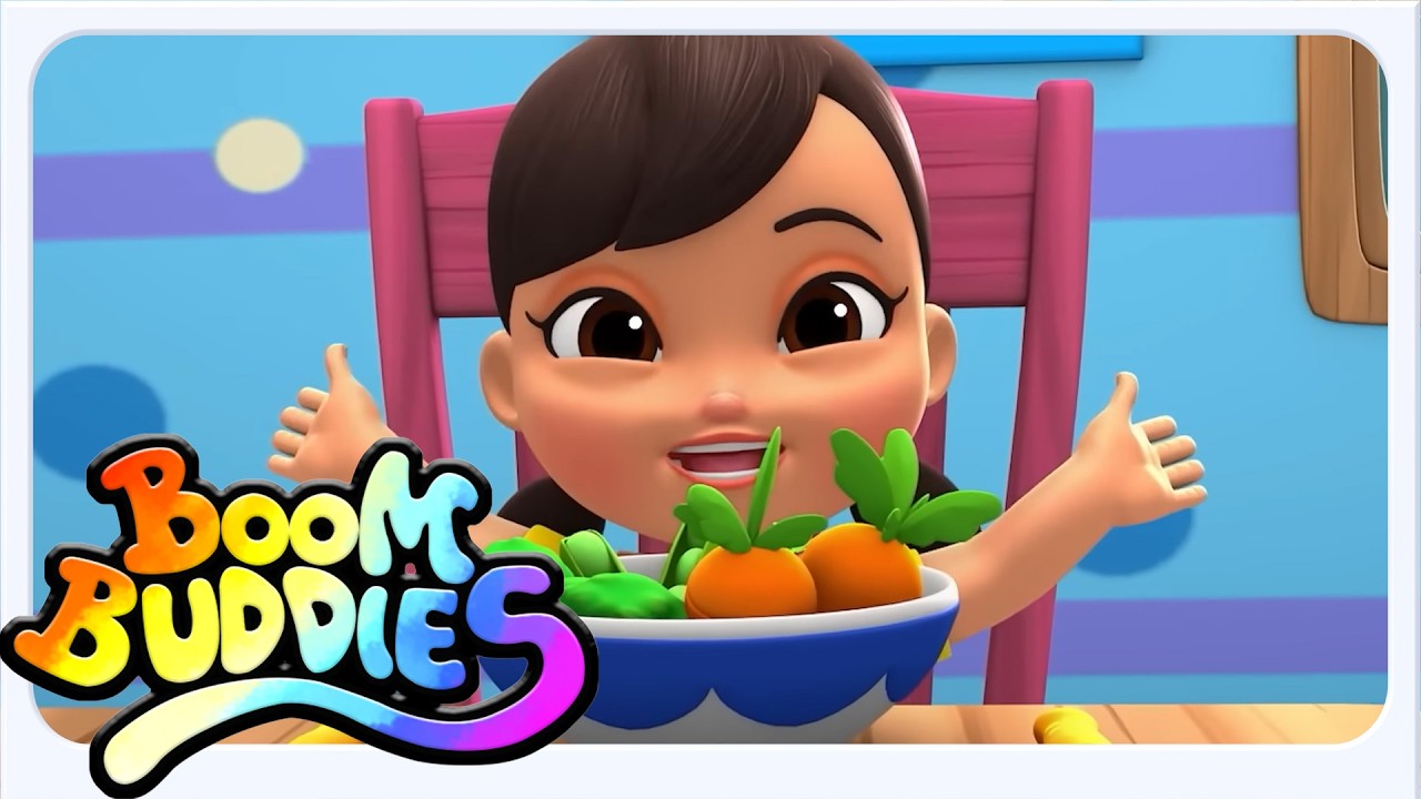 Sebze Şarkısı + Daha Okul Öncesi Eğitici Videolar Çocuklar için - Boom Buddies