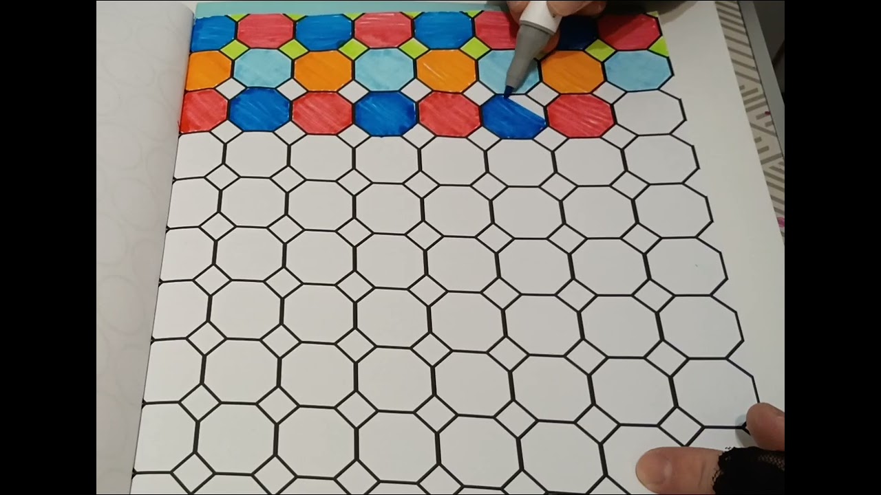 ASMR color pattern carini ❤️❤️ color with me 