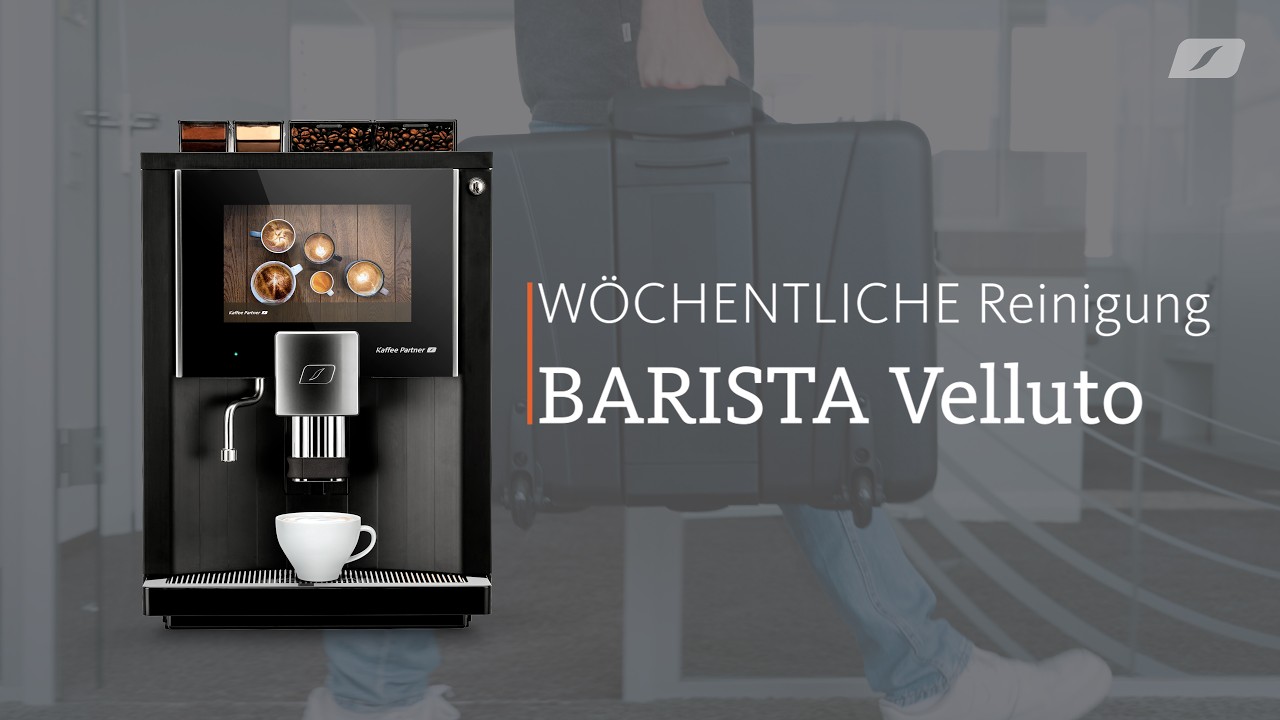 Wöchentliche Reinigung – Anleitung zur BARISTA Velluto von Kaffee Partner