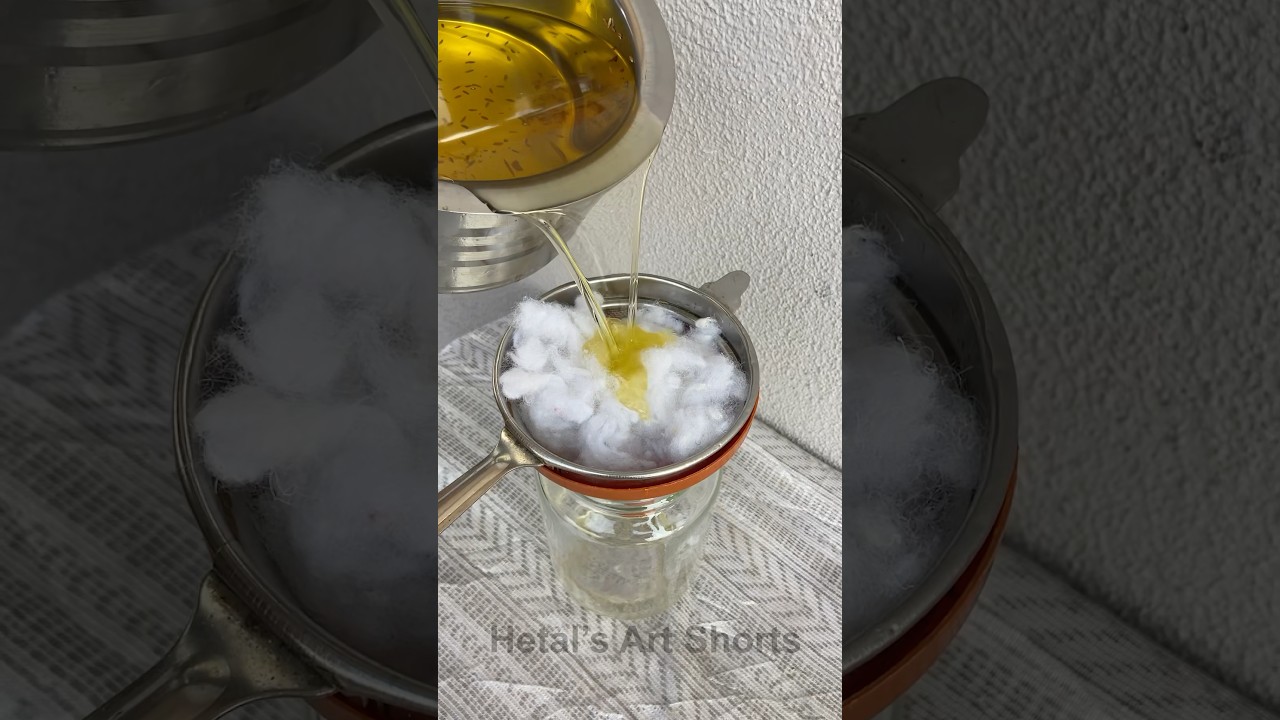 Mind-blowing technique for cleaning deep-fry Oil using cotton #oilcleaning #CleaningTips