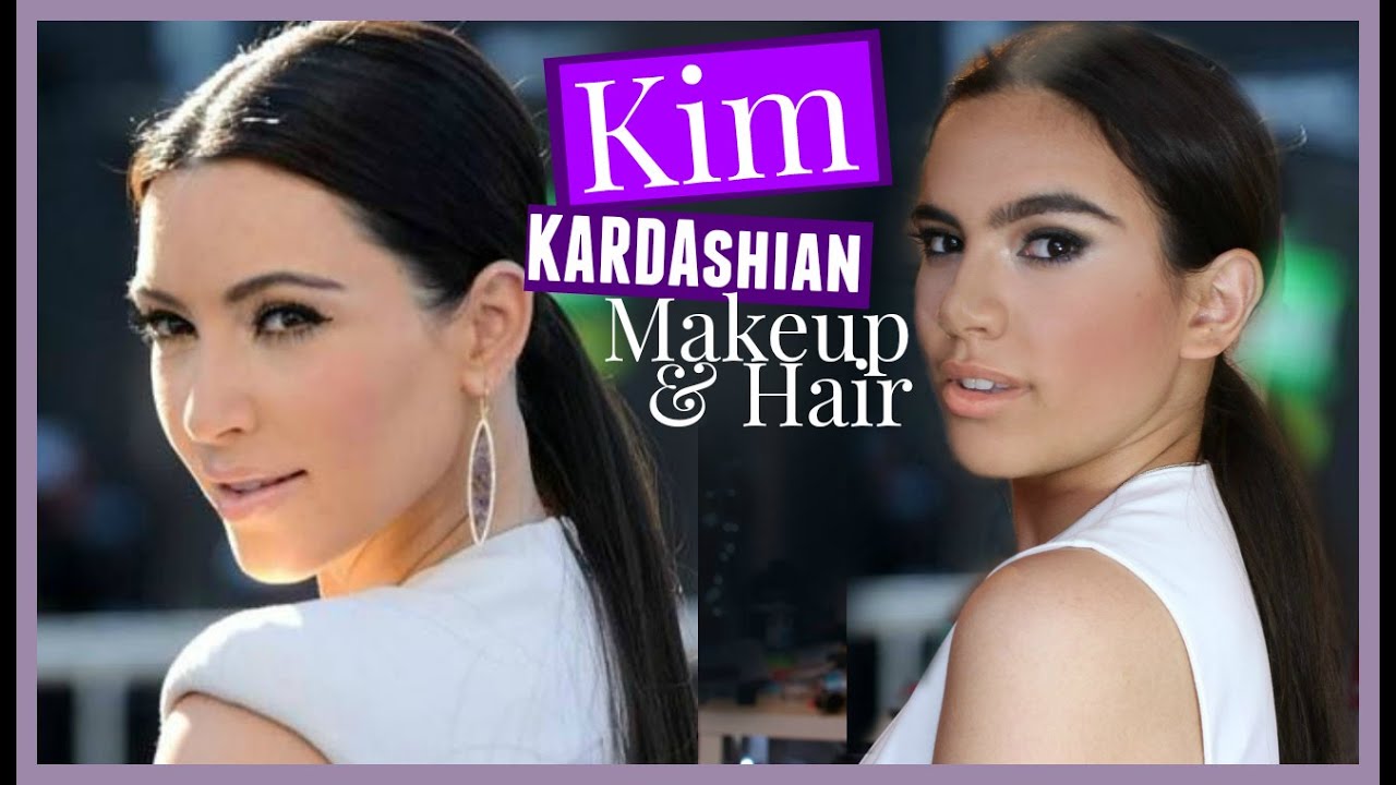 KIM KARDASHIAN MAKEUP AND HAIR TUTORIAL